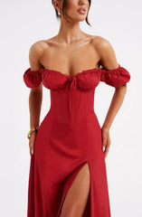 Courtney Midi Dress - Red