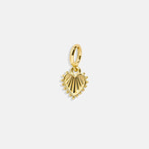 Heart Cluster Charm - Heart Gold