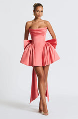 Trinity Mini Dress - Coral Pink