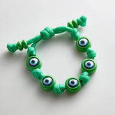 Knotty Good Eye Cord Bracelet - Bright Green