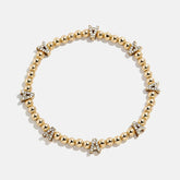 Gold/Pavé Repeating Initial Pisa Bracelet - A