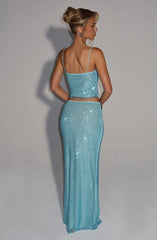 Hali Maxi Skirt - Aqua