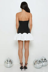 After Hour Sparkle Satin Strapless Mini Dress