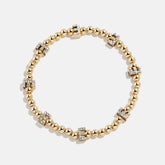 Gold/Pavé Repeating Initial Pisa Bracelet - E