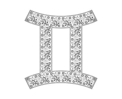Gemini Zodiac Icon - Pavé Silver