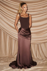 Nixie Corset - Plum Brown