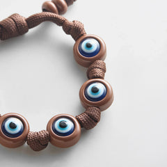 Knotty Good Eye Cord Bracelet - Chocolate Brown