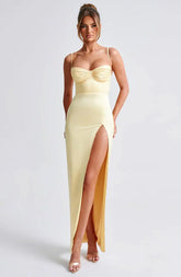 Alora Maxi Dress - Lemon