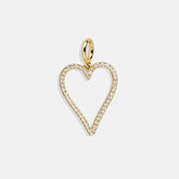 Heart Cluster Charm - Heart Pave Outline