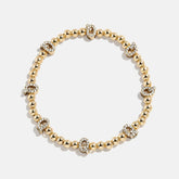 Gold/Pavé Repeating Initial Pisa Bracelet - Q
