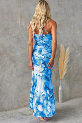 Elegant and Vibrant Floral Midi Dress for Women