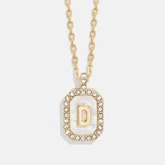 Gold & Mother of Pearl Initial Necklace - Mother Of Pearl