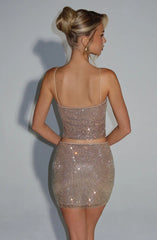Nila Mini Skirt - Gold