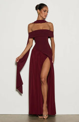 Delilah Maxi Dress - Cherry Lacquer