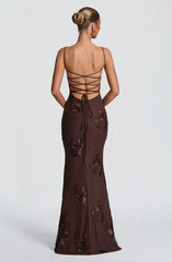 Nefertiti Maxi Dress - Plum Brown