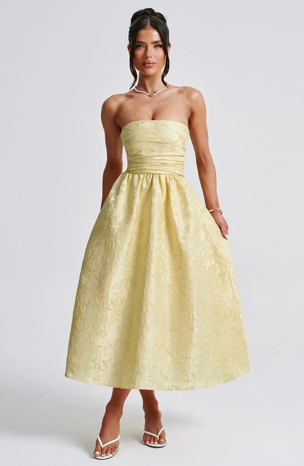 saoirse midi dress glitter-disclaimer done Color:White 