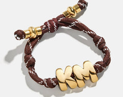 Knotty Initial Custom Bracelet - Brown Double Letters