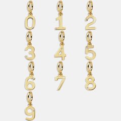 Gold Number Cluster Charm - 5