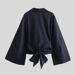 Women's Going Out Tops With Tie Belt