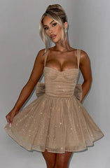 Polly Mini Dress - Gold Sparkle