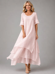 Women's Tiered Chiffon Maxi Dress | Flowing Elegant Maxi Dress