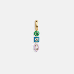 Jeweled Cluster Charm - Multi/Gold