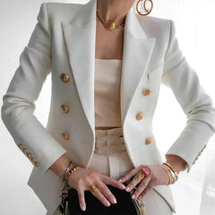 Womens Blazer | Double-Breasted Style | Structured Jacket | Elegant | Versatile