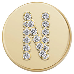Gold Letter Bead - N