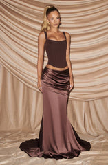 Nixie Corset - Plum Brown