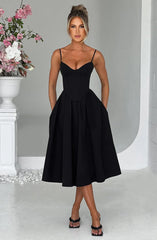Mariella Midi Dress - Black