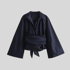 Women's Going Out Tops With Tie Belt