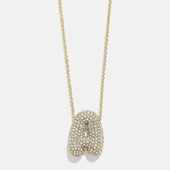 Kids’ Bubble Initial Necklace - Gold/Pavé