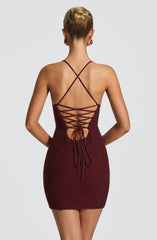 Xanthe Mini Dress - Cherry Lacquer