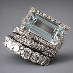 Women's Vintage Turquoise Stackable Ring Set | Silver-Tone Boho Rings