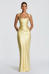 Calanthe Maxi Dress - Lemon